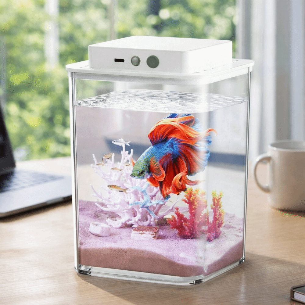 Aquarium Fish Betta - Aquário Transparente para Peixe Betta com