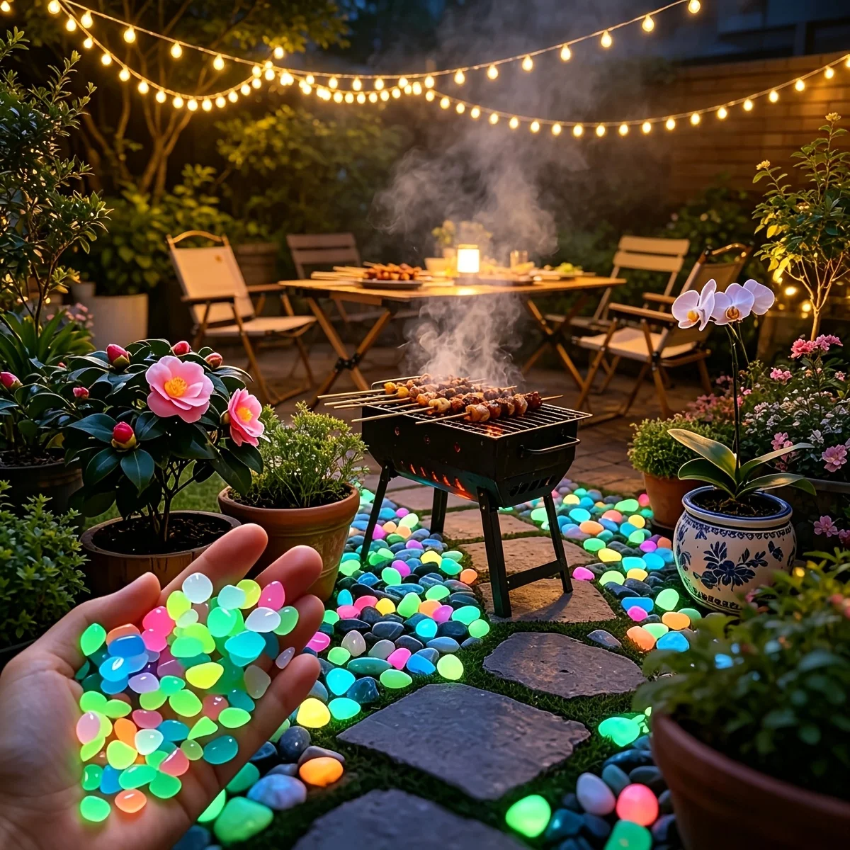 Pedras Luminosas Coloridas de  - Fish Tank Gravel avaliação e preço