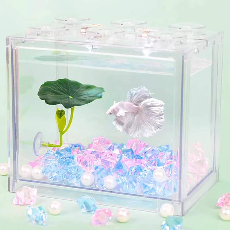 (Ce14)1/5PC Rede de Folhas Ver - Aquarium Fish Betta avaliação e preço