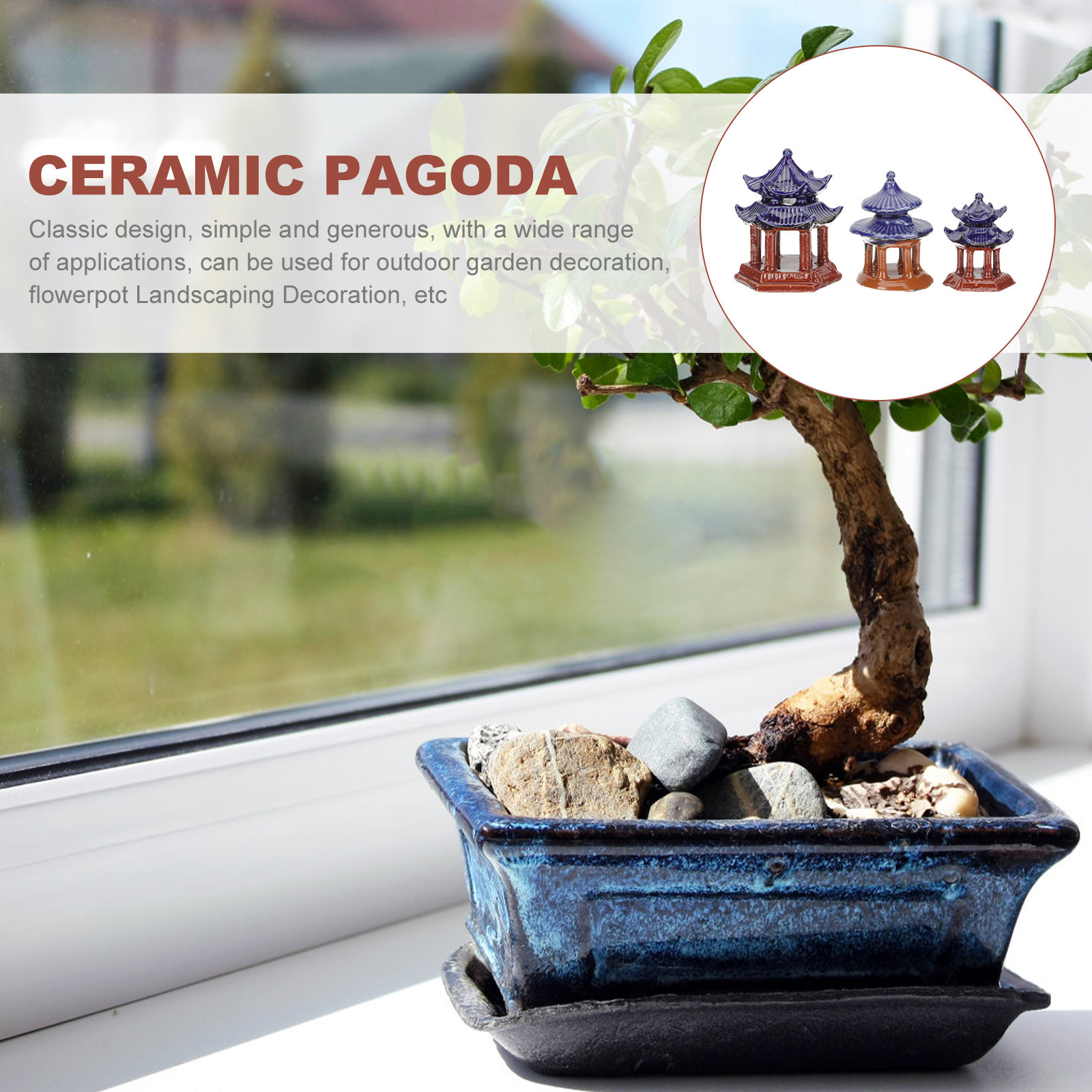 3 Peças Pavilhão Cerâmico Mini - Aquarium Decor avaliação e preço