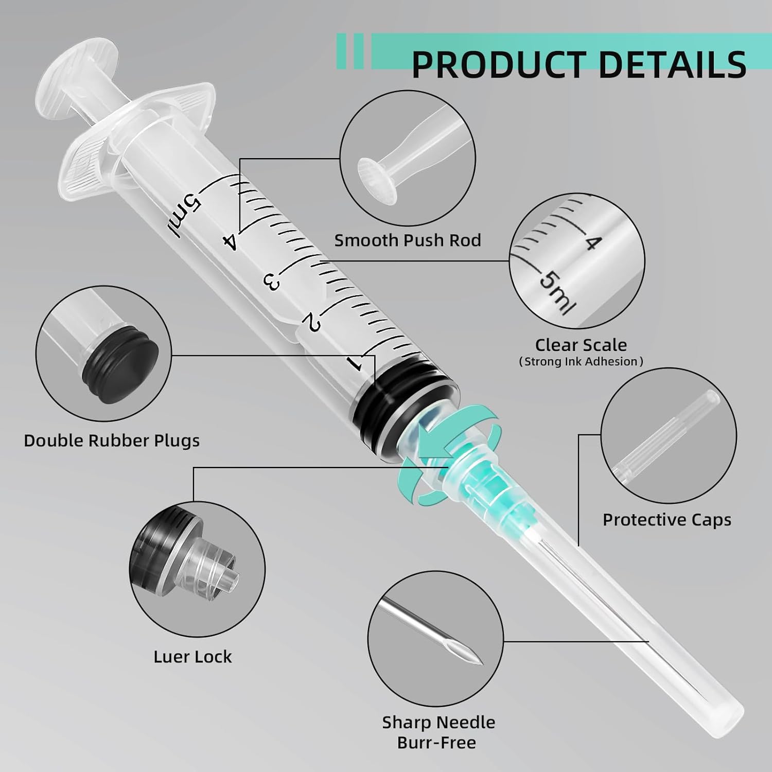 Seringa Luer Lock de 5ml, Adeq - Aquarium Plants avaliação e preço