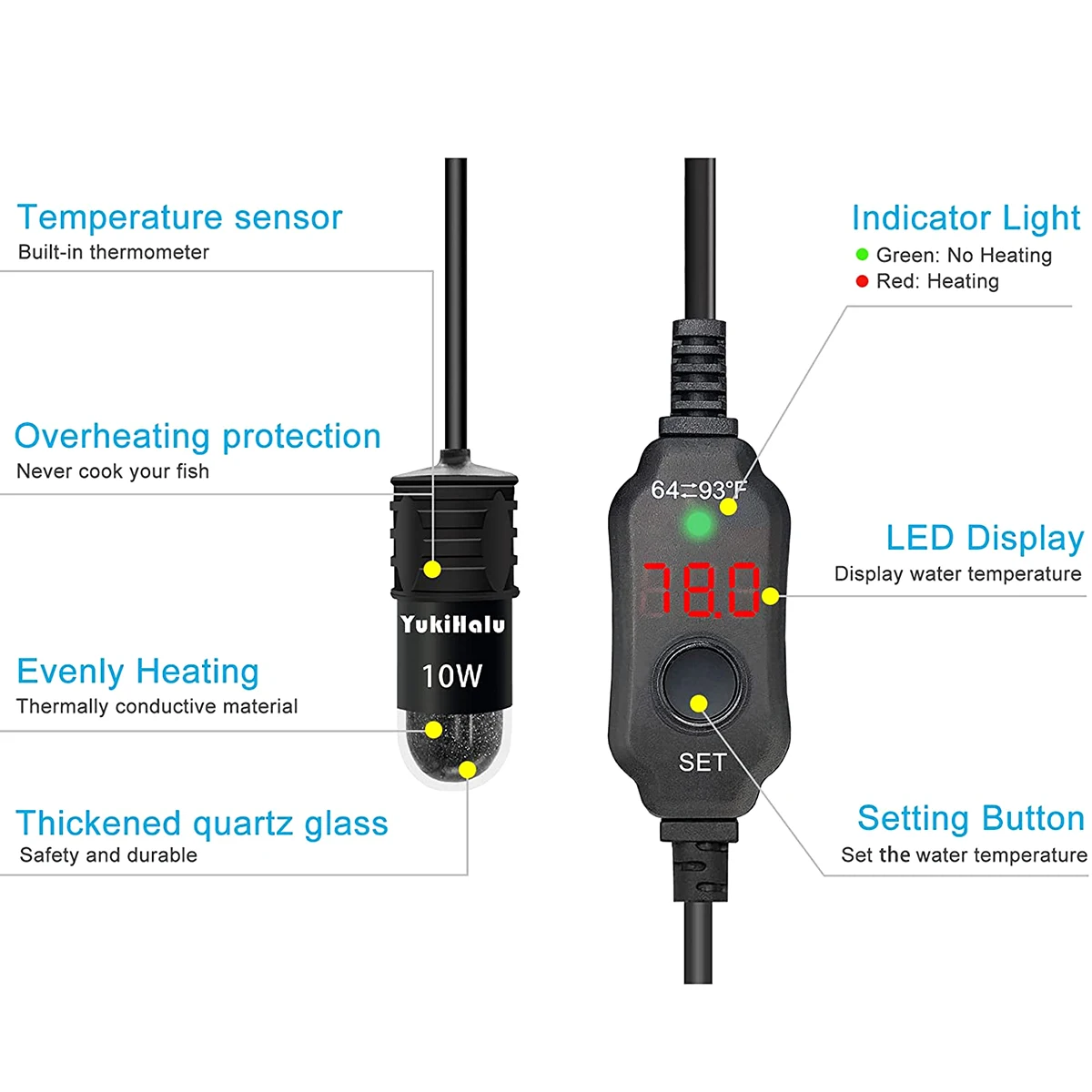 Haste aquecedora de aquário aj - Fish Tank Heater avaliação e preço